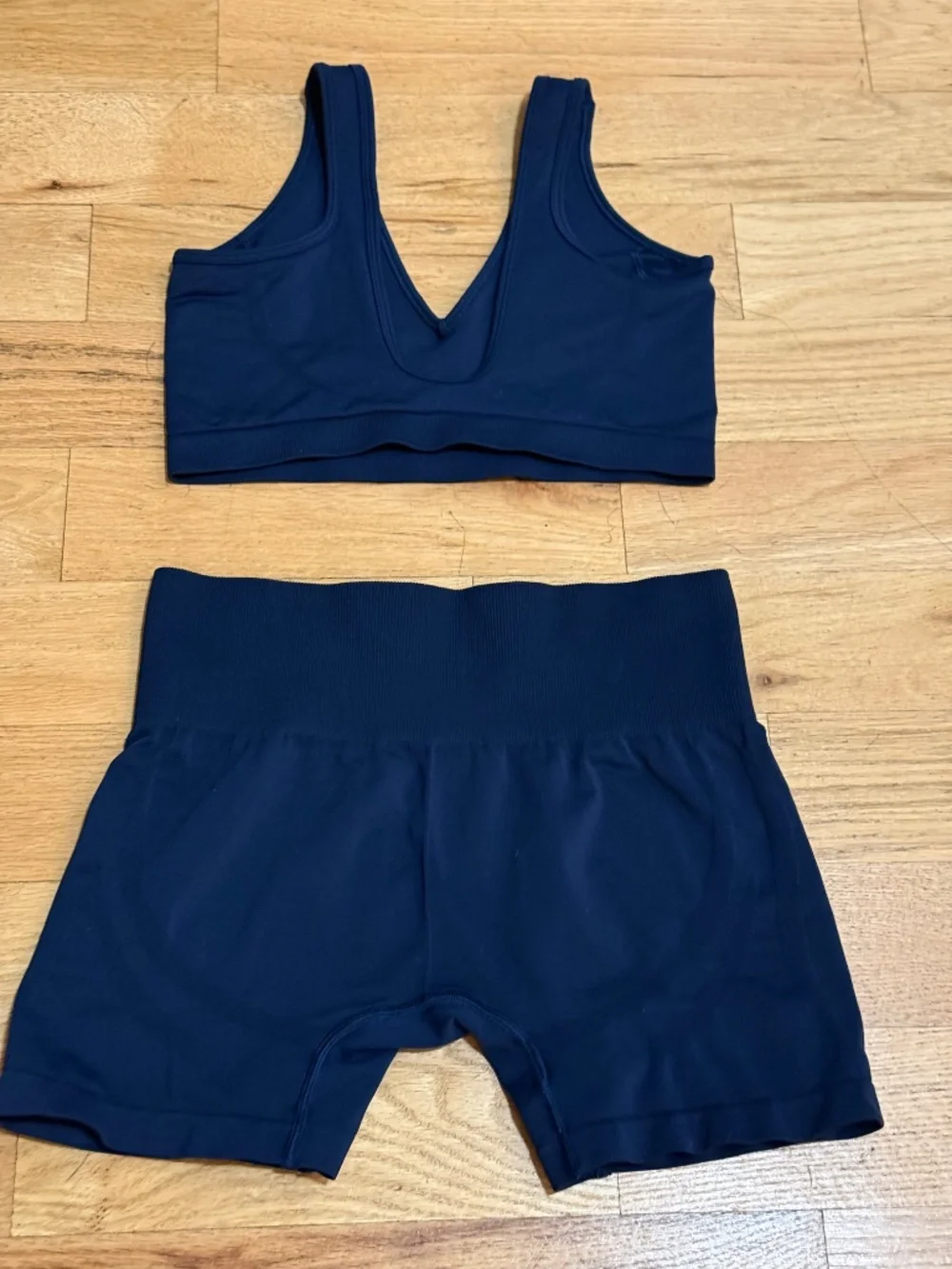 Gymshark Everyday Seamless Set Navy Sports Bra S & Shorts M Bundle